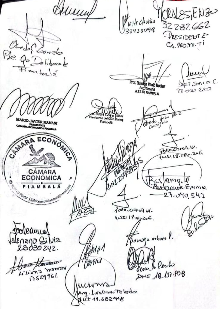 firma desde los sectores